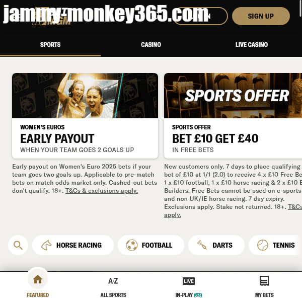 Jammy Monkey Instant Win and Vegas