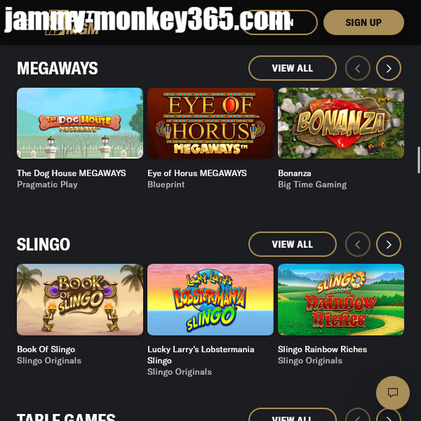 Jammy Monkey Table Games